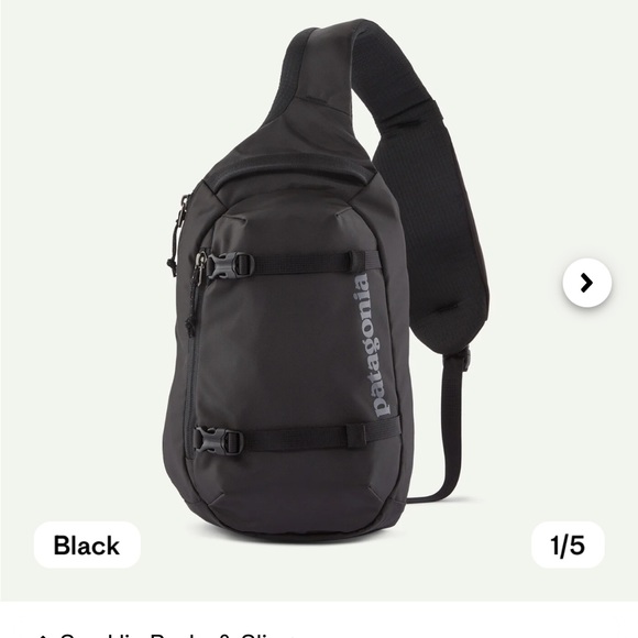 Patagonia Other - Patagonia Black Crossbody Belt Bag with Front Buckles